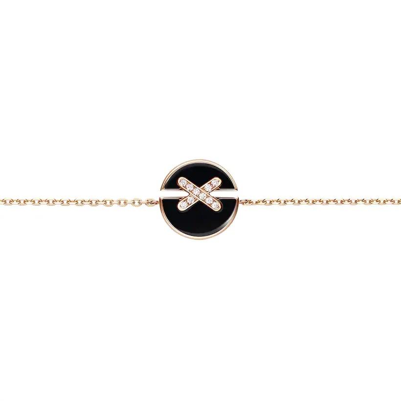 [Riva Jewelry]JEUX DE BRACELET ONYX ROSE GOLD DIAMOND