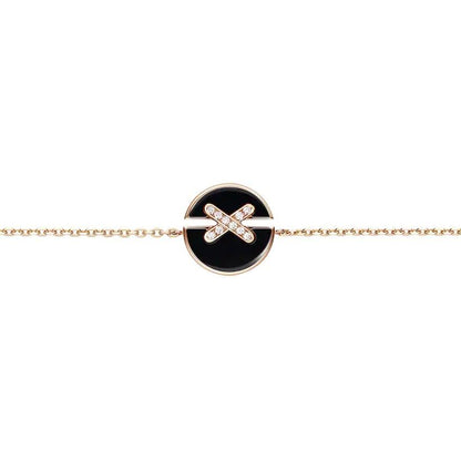 [Riva Jewelry]JEUX DE BRACELET ONYX ROSE GOLD DIAMOND