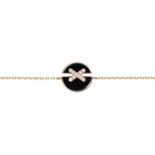 [Riva Jewelry]JEUX DE BRACELET ONYX ROSE GOLD DIAMOND