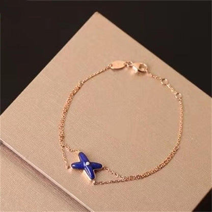 [Riva Jewelry]Hollow Design Four-Leaf Clover Flower Shape Ring