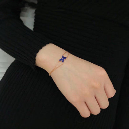 [Riva Jewelry]Hollow Design Four-Leaf Clover Flower Shape Ring