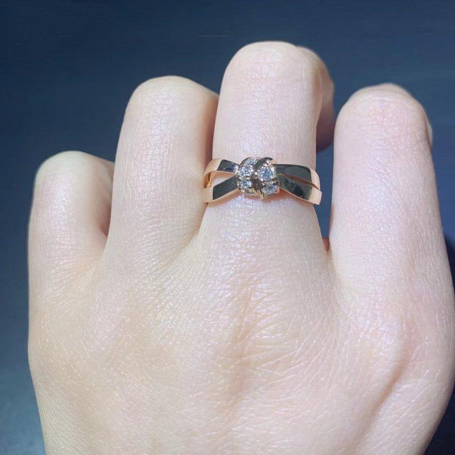 [Riva Jewelry]LIENS RING ROSE GOLD DIAMOND