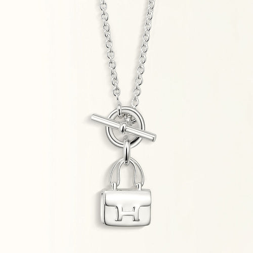 [Riva Jewelry]POP H PEDANT SILVER NECKLACE