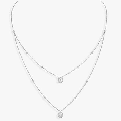 [Riva Jewelry]MY TWIN 2-ROW DIAMOND NECKLACE
