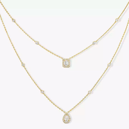[Riva Jewelry]MY TWIN 2-ROW DIAMOND NECKLACE