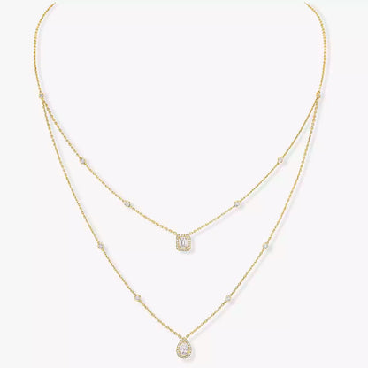 [Riva Jewelry]MY TWIN 2-ROW DIAMOND NECKLACE