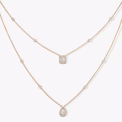 [Riva Jewelry]MY TWIN 2-ROW DIAMOND NECKLACE