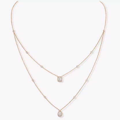 [Riva Jewelry]MY TWIN 2-ROW DIAMOND NECKLACE