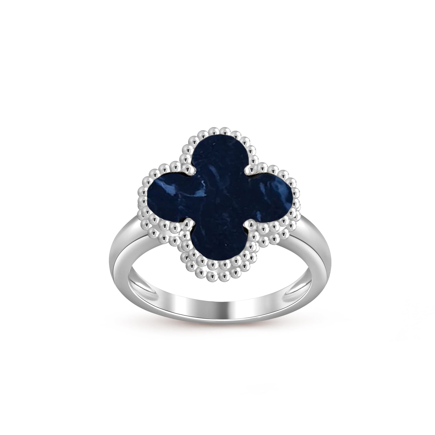 [Riva Jewelry]LUCKY CLOVER VINTAGE WHITE GOLD RING COLLECTION