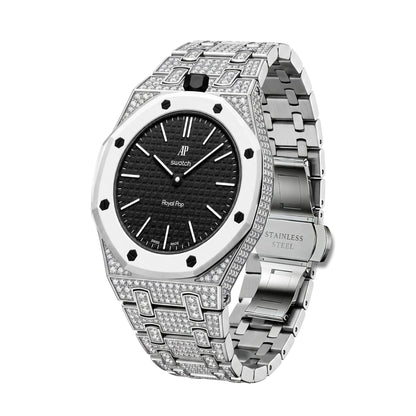 [Riva Jewelry]Royal Oak Pop Exclusive Bioceramic Case & Bioceramic Strap Full Diamond