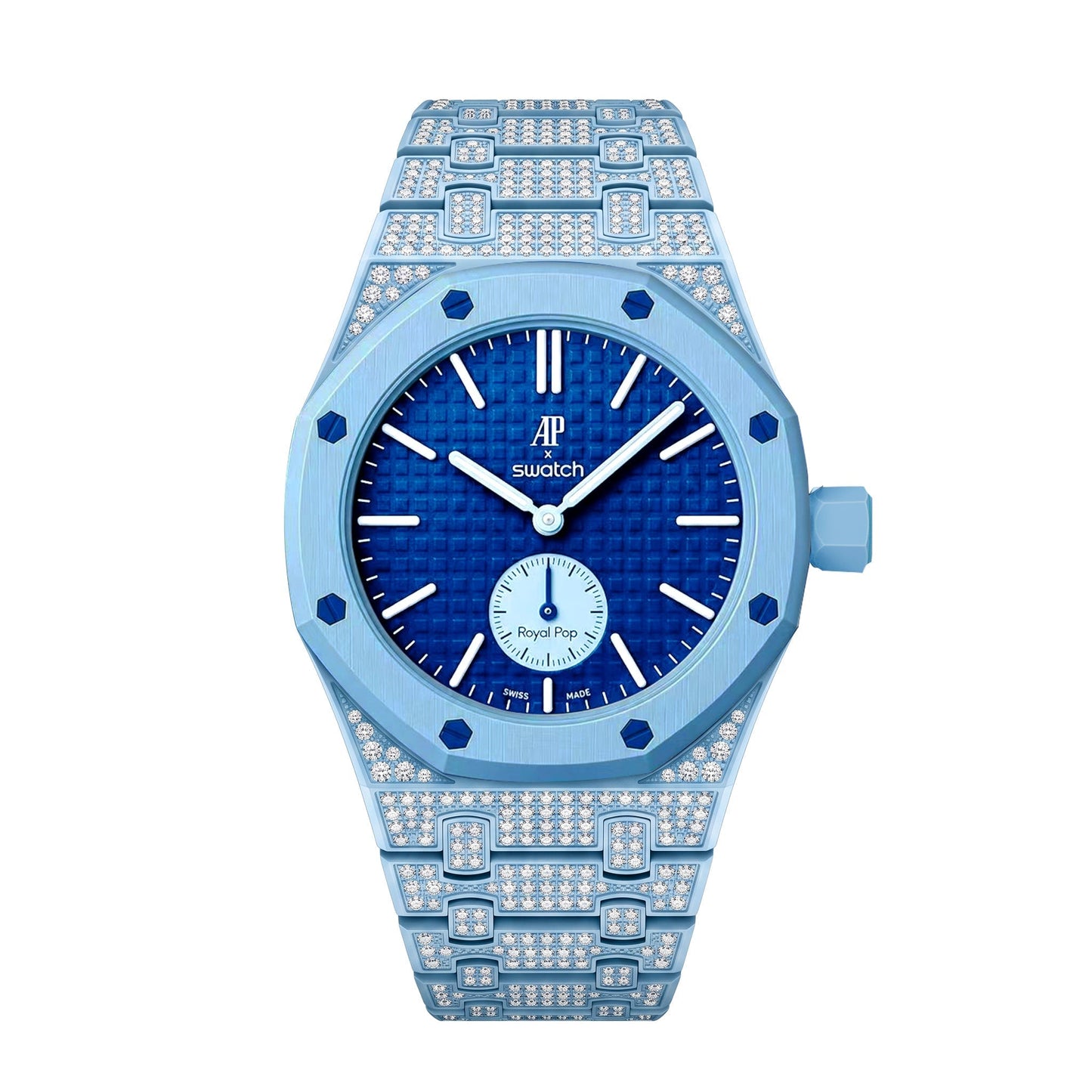 [Riva Jewelry]Royal Oak Pop Exclusive Bioceramic Case & Bioceramic Strap Full Diamond