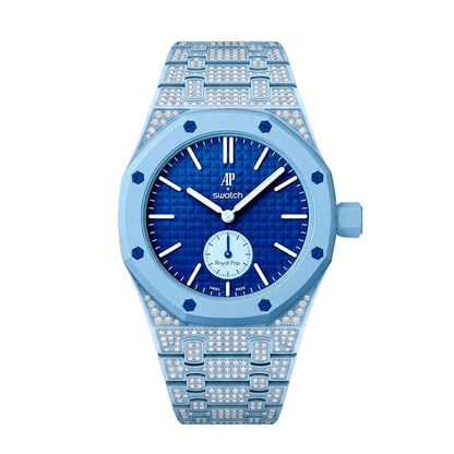 [Riva Jewelry]Royal Oak Pop Exclusive Bioceramic Case & Bioceramic Strap Full Diamond