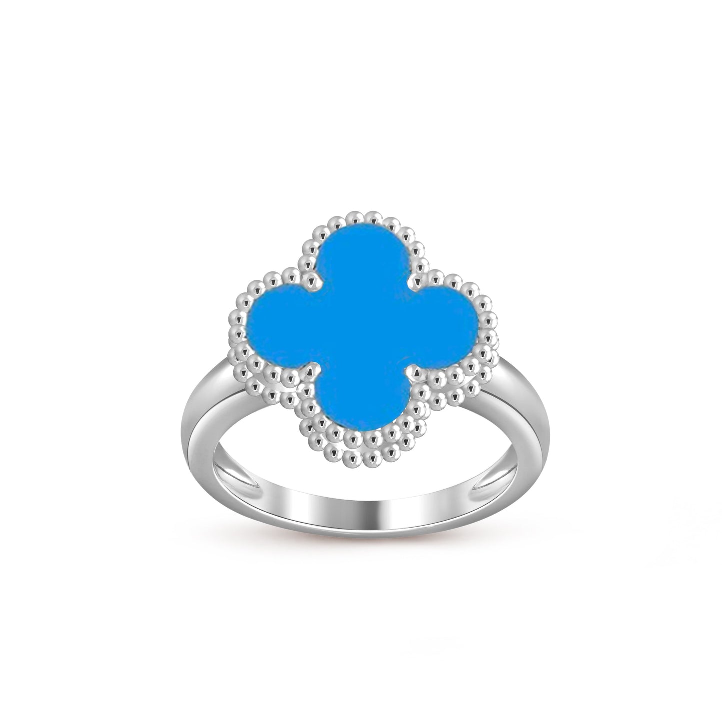 [Riva Jewelry]LUCKY CLOVER VINTAGE WHITE GOLD RING COLLECTION