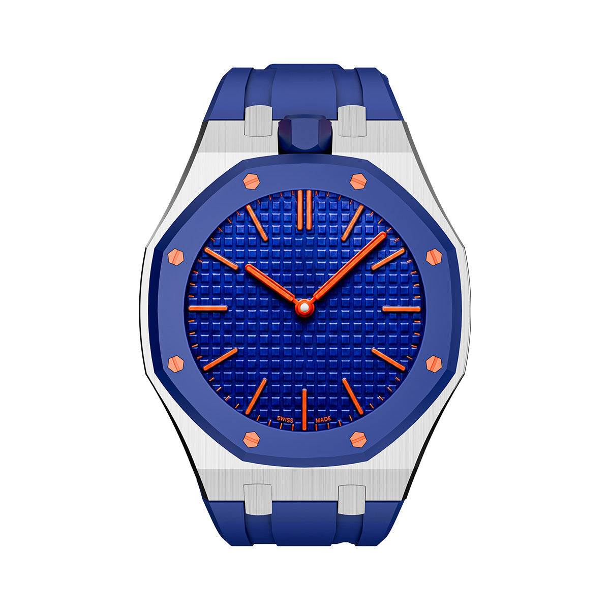 [Riva Jewelry]OAK POP DARK BLUE STEEL SILICONE STRAP