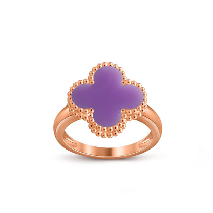 [Riva Jewelry]LUCKY CLOVER VINTAGE ROSE GOLD RING COLLECTION
