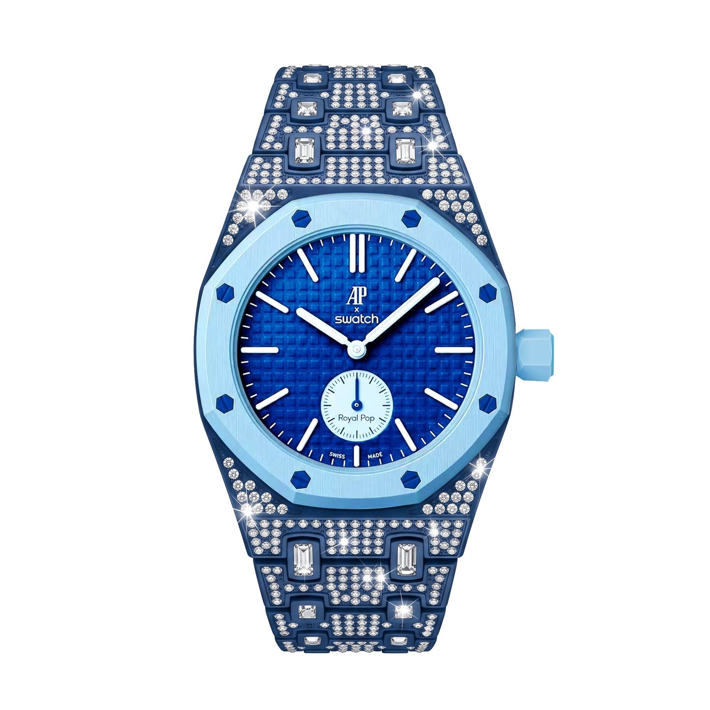 [Riva Jewelry]Royal Oak Pop Exclusive Bioceramic Case & Bioceramic Strap Full Diamond