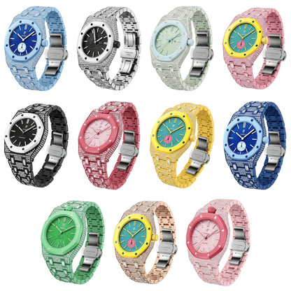 [Riva Jewelry]Royal Oak Pop Exclusive Bioceramic Case & Bioceramic Strap Full Diamond
