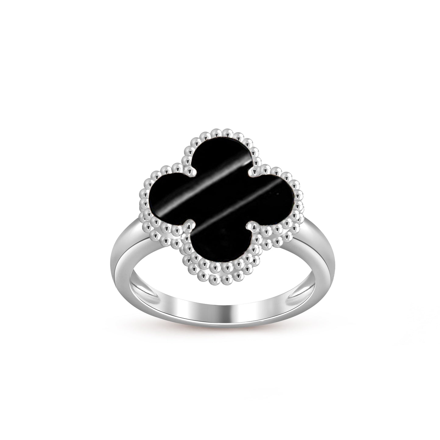 [Riva Jewelry]LUCKY CLOVER VINTAGE WHITE GOLD RING COLLECTION