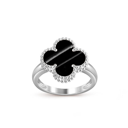 [Riva Jewelry]LUCKY CLOVER VINTAGE WHITE GOLD RING COLLECTION