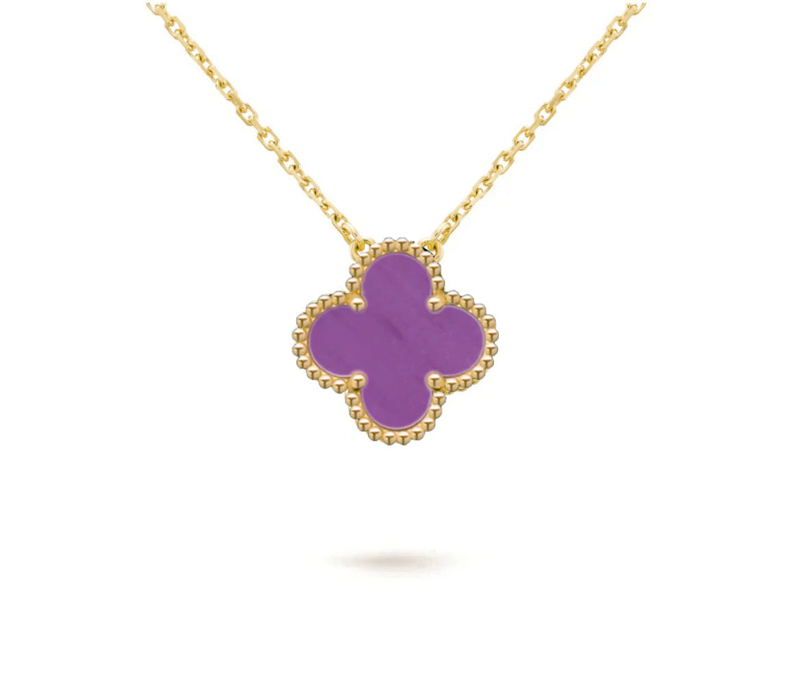 [Riva Jewelry]15MM CLOVER FLOWER PENDANT NECKLACE COLLECTION