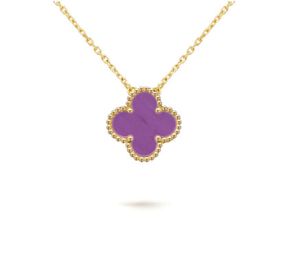[Riva Jewelry]15MM CLOVER FLOWER PENDANT NECKLACE COLLECTION