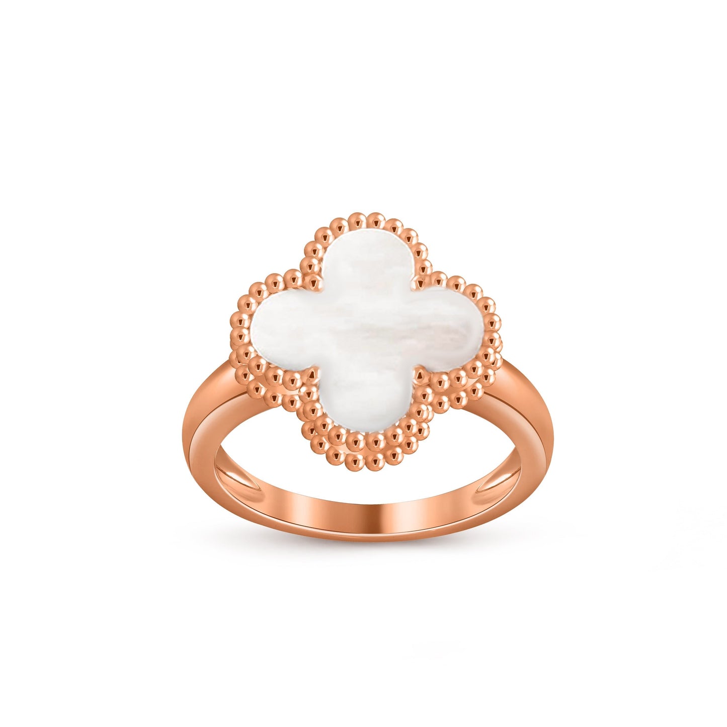 [Riva Jewelry]LUCKY CLOVER VINTAGE ROSE GOLD RING COLLECTION