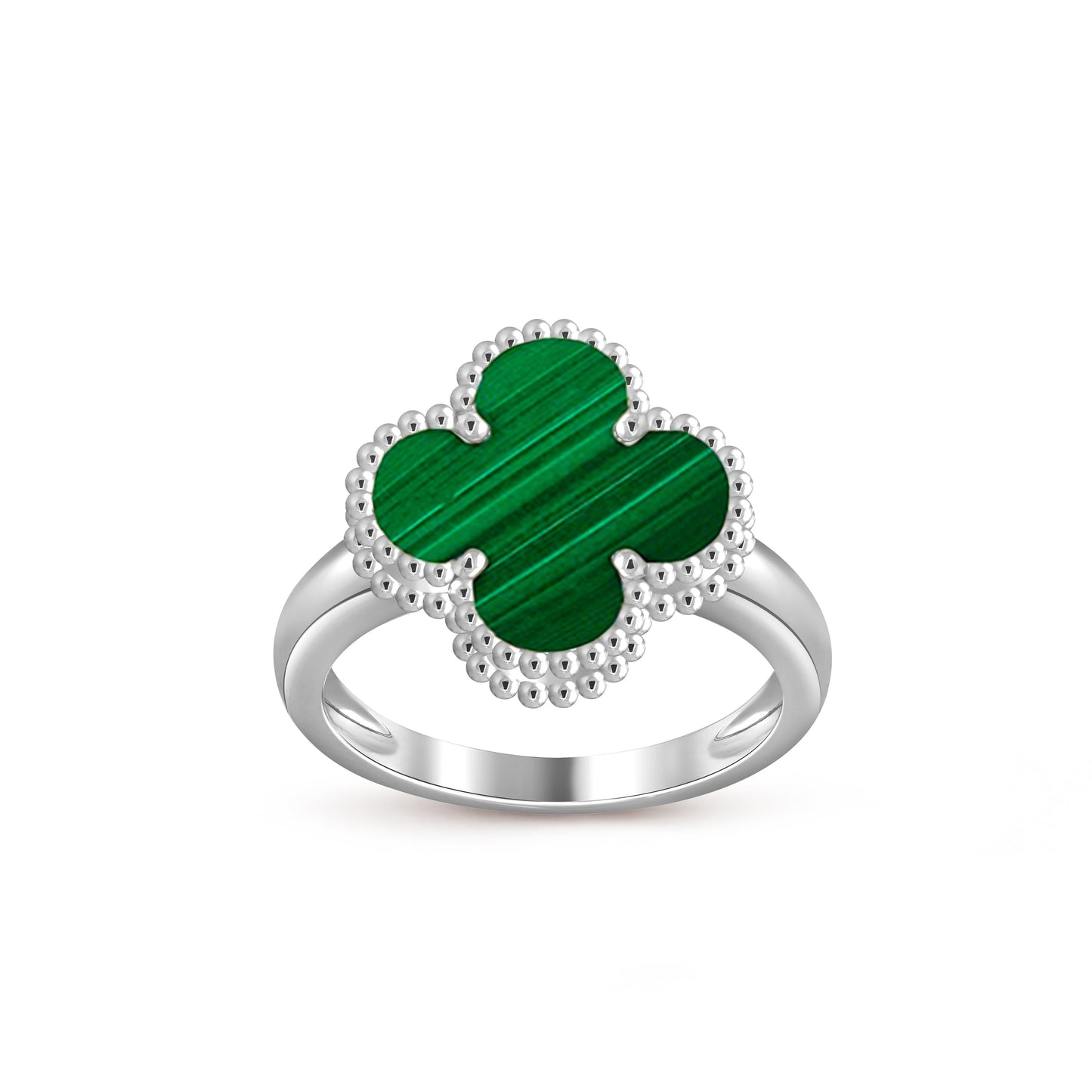 [Riva Jewelry]LUCKY CLOVER VINTAGE WHITE GOLD RING COLLECTION