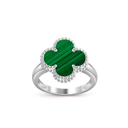 [Riva Jewelry]LUCKY CLOVER VINTAGE WHITE GOLD RING COLLECTION