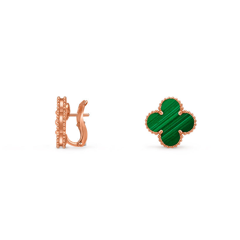 [Riva Jewelry]15MM CLOVER FLOWER STUD EARRINGS ROSE GOLD COLLECTION