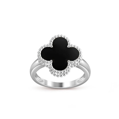 [Riva Jewelry]LUCKY CLOVER VINTAGE WHITE GOLD RING COLLECTION