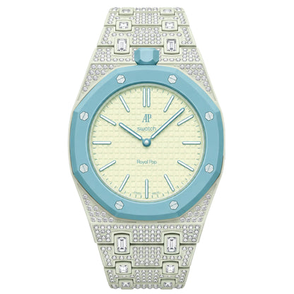 [Riva Jewelry]Royal Oak Pop Exclusive Bioceramic Case & Bioceramic Strap Full Diamond