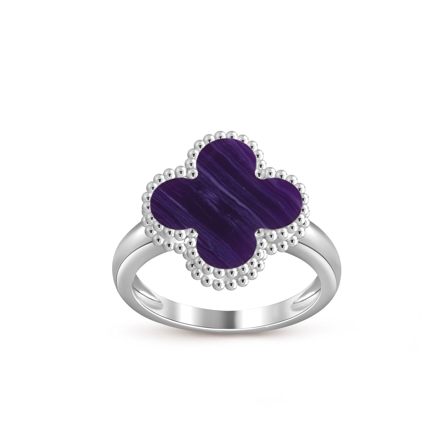 [Riva Jewelry]LUCKY CLOVER VINTAGE WHITE GOLD RING COLLECTION