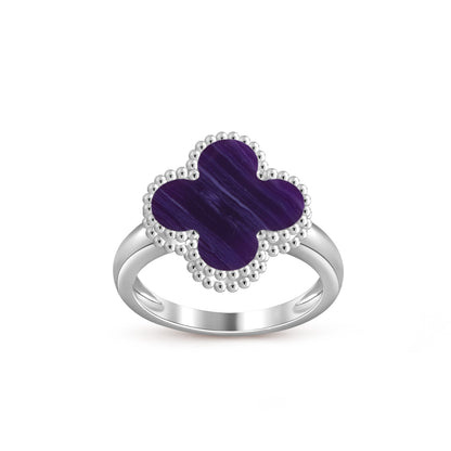 [Riva Jewelry]LUCKY CLOVER VINTAGE WHITE GOLD RING COLLECTION