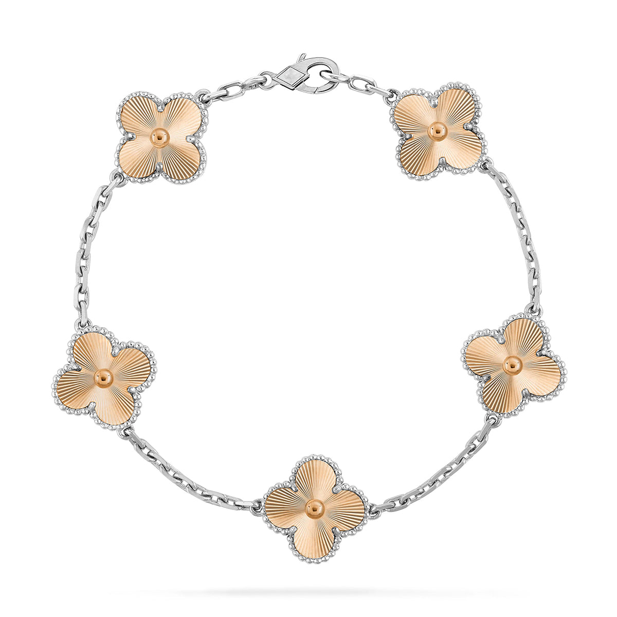 [Riva Jewelry]LUCKY CLOVER 5-MOTIF BRACELET - LASER COLLECTION