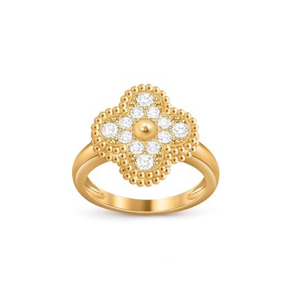 [Riva Jewelry]LUCKY CLOVER VINTAGE GOLD RING COLLECTION