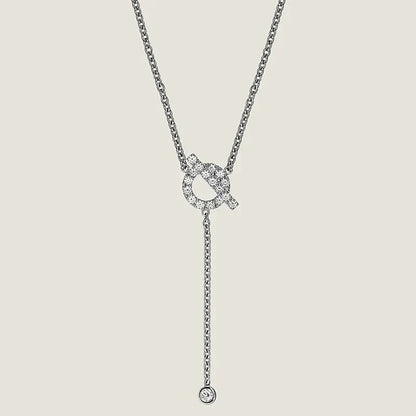 [Riva Jewelry]FINESSE SILVER DIAMOND NECKLACE