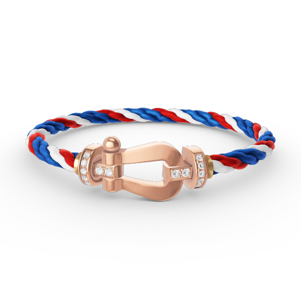[Riva Jewelry]FORCE LARGE HORSESHOE HALF DIAMOND BRACELET - ROSE GOLD
