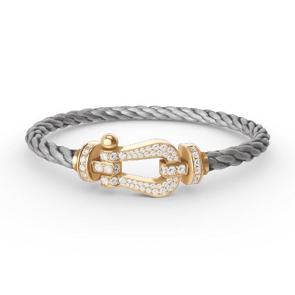 [Riva Jewelry]FORCE LARGE HORSESHOE FULL DIAMOND BRACELET - GOLD