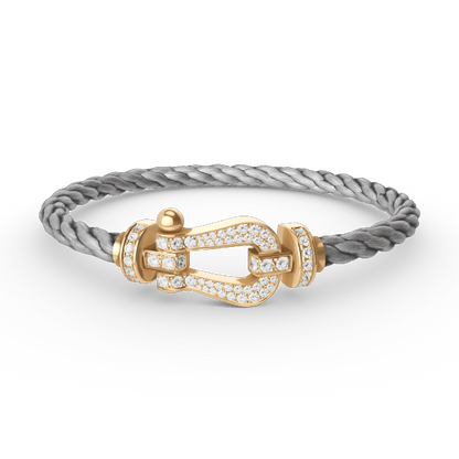 [Riva Jewelry]FORCE LARGE HORSESHOE FULL DIAMOND BRACELET - GOLD