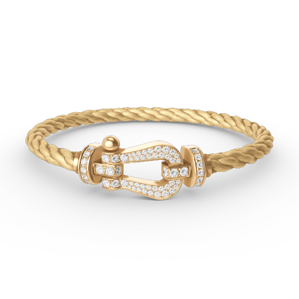 [Riva Jewelry]FORCE LARGE HORSESHOE FULL DIAMOND BRACELET - GOLD