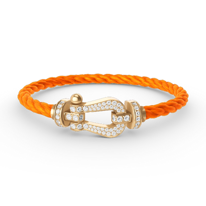[Riva Jewelry]FORCE LARGE HORSESHOE FULL DIAMOND BRACELET - GOLD