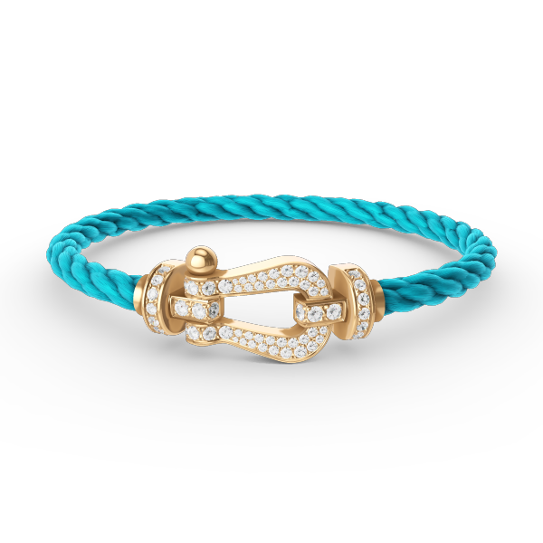 [Riva Jewelry]FORCE LARGE HORSESHOE FULL DIAMOND BRACELET - GOLD