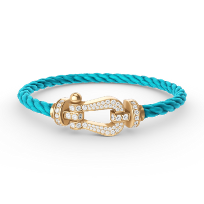 [Riva Jewelry]FORCE LARGE HORSESHOE FULL DIAMOND BRACELET - GOLD