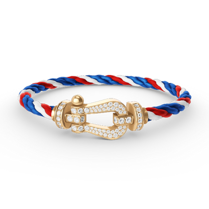 [Riva Jewelry]FORCE LARGE HORSESHOE FULL DIAMOND BRACELET - GOLD