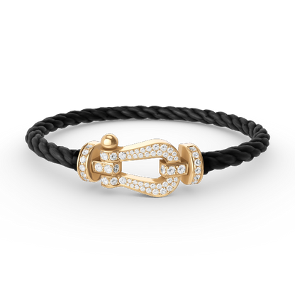 [Riva Jewelry]FORCE LARGE HORSESHOE FULL DIAMOND BRACELET - GOLD