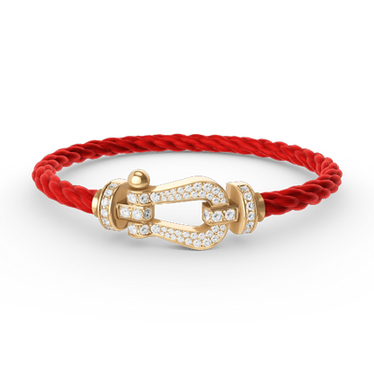 [Riva Jewelry]FORCE LARGE HORSESHOE FULL DIAMOND BRACELET - GOLD