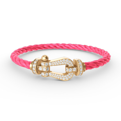 [Riva Jewelry]FORCE LARGE HORSESHOE FULL DIAMOND BRACELET - GOLD