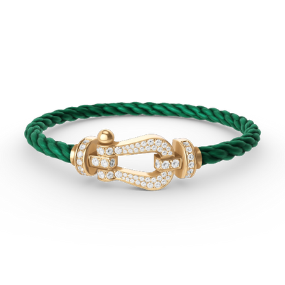 [Riva Jewelry]FORCE LARGE HORSESHOE FULL DIAMOND BRACELET - GOLD