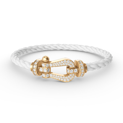 [Riva Jewelry]FORCE LARGE HORSESHOE FULL DIAMOND BRACELET - GOLD
