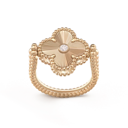 [Riva Jewelry]LUCKY CLOVER ROSE GOLD REVERSIBLE RING